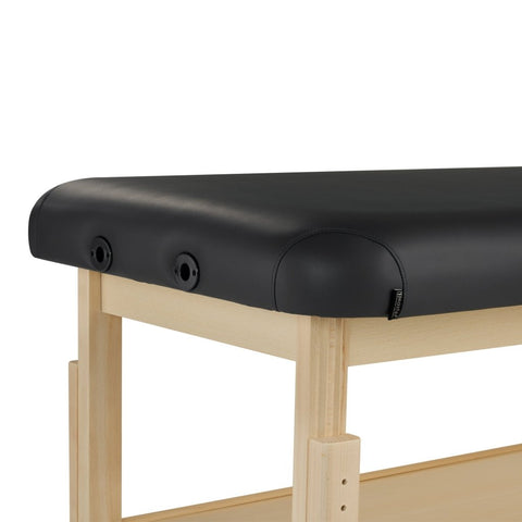 Master Massage 30" Harvey Tilt Stationary Massage Table two section Tilting Backrest Spa Salon Bed - Black - GreenLife - Stationary Massage Table