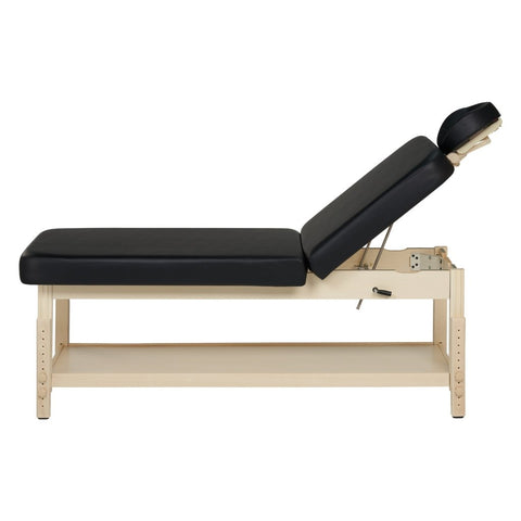 Master Massage 30" Harvey Tilt Stationary Massage Table two section Tilting Backrest Spa Salon Bed - Black - GreenLife - Stationary Massage Table