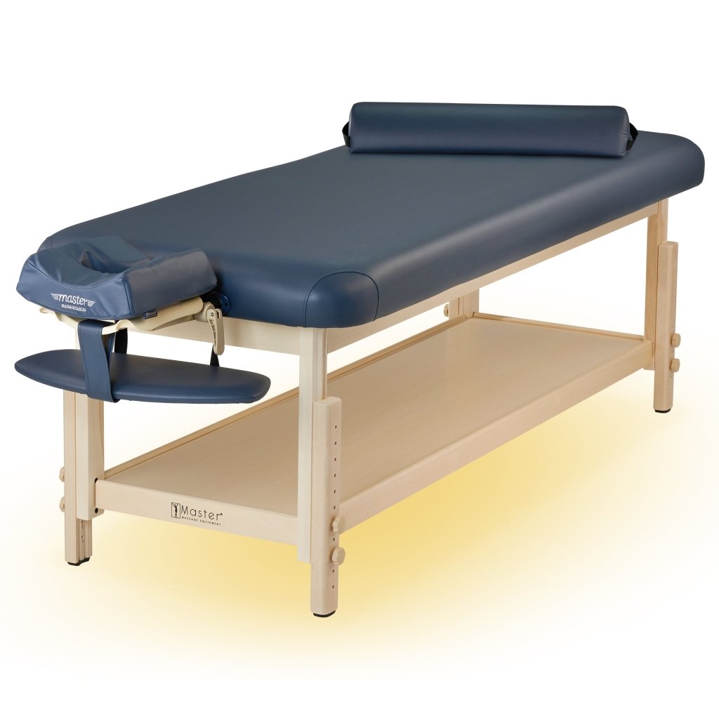 Master Massage 30 inch LAGUNA Stationary Massage Table Package with Ambient Light System - GreenLife - Massage Tables