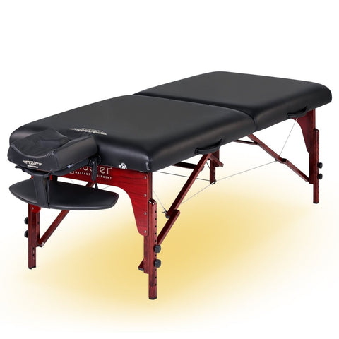 Master Massage 31inch MontclairPortable Massage Table Package (Black) with Ambient Light System - GreenLife - Massage Tables