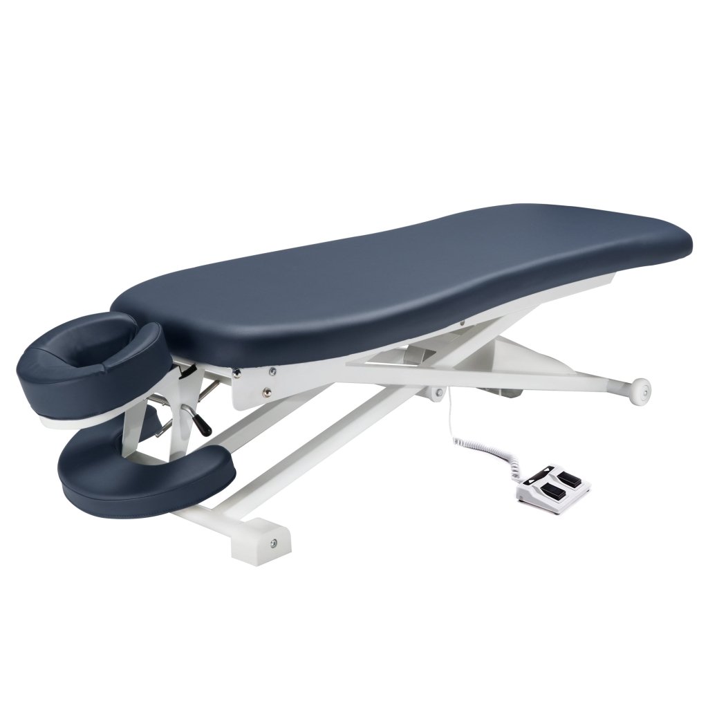 Master Massage® 29'' TheraMasterFlat Electric Powerlift Table Royal Blue - GreenLife - Massage Tables