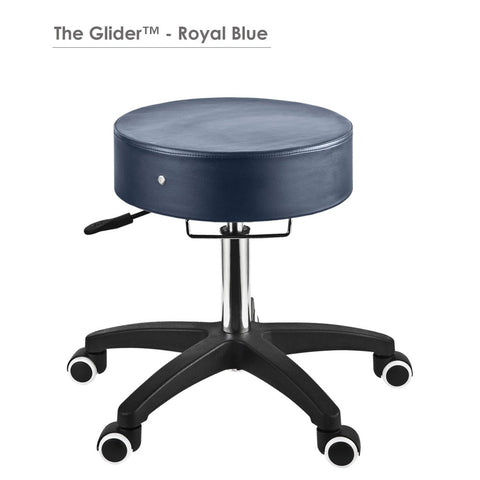 Master Massage ® Professional Glider Ergonomic Round Swivel Adjustable Rolling Hydraulic Stool Barber Dental Chair for Therapist, Clinic, Tattoo, Spas, Facial, Beauty, Lash, Salons, Home, Studio, Workshop, Office Use - GreenLife - Rolling Stool