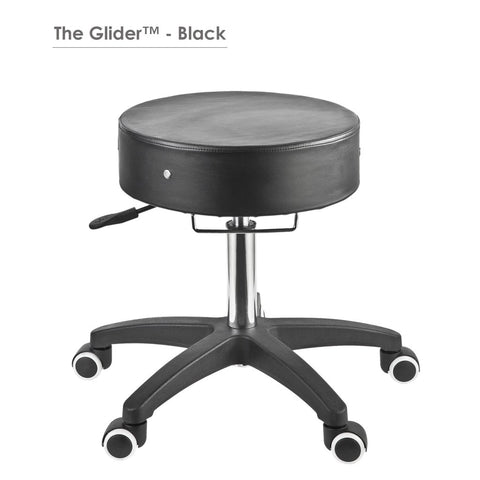 Master Massage ® Professional Glider Ergonomic Round Swivel Adjustable Rolling Hydraulic Stool Barber Dental Chair for Therapist, Clinic, Tattoo, Spas, Facial, Beauty, Lash, Salons, Home, Studio, Workshop, Office Use - GreenLife - Rolling Stool