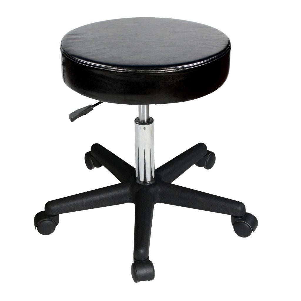 Master Massage Beauty Rolling Swivel Hydraulic Massage Stool Black Color - GreenLife - Massage Chair