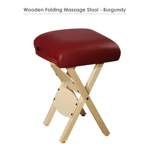 Master Massage Wooden Portable Folding Massage Stool - Lightweight Wood Foldable Tattoo Stool - GreenLife - Massage Chair