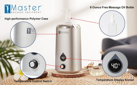 Master Single Bottle Massage Oil Warmer Lotion Warmer Dispenser Heated for Body Cream Heating Device for Massage Therapy & Personal Use - Quick Oil & Lotion Warmer Heats up - GreenLife - Accessories