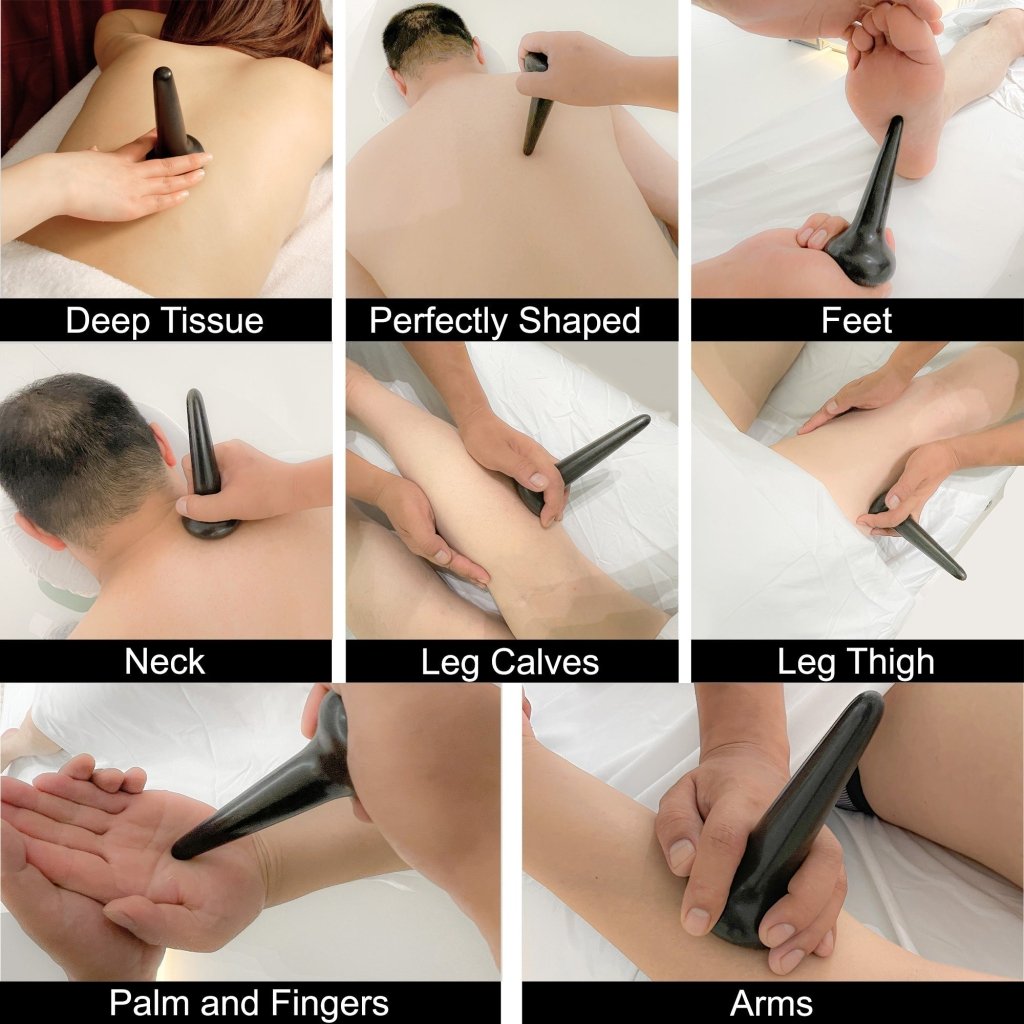 Master Massage Basalt Nail Shape Hot Stone Massage Trigger Point Tool ...