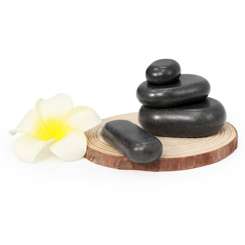 Master Massage 28 Piece Essential Hot Stone Massage Stone Set Kit Package for Professional or Home Spa Stone Therapy, Healing, Pain Relief - Basalt Rock - GreenLife - Hot Stone