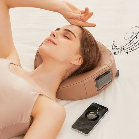 MusicMasterHigh Fidelity Sound Ultra Plush Face Cushion - Bluetooth Music Massage Pillow - Otter Color - GreenLife - Accessories