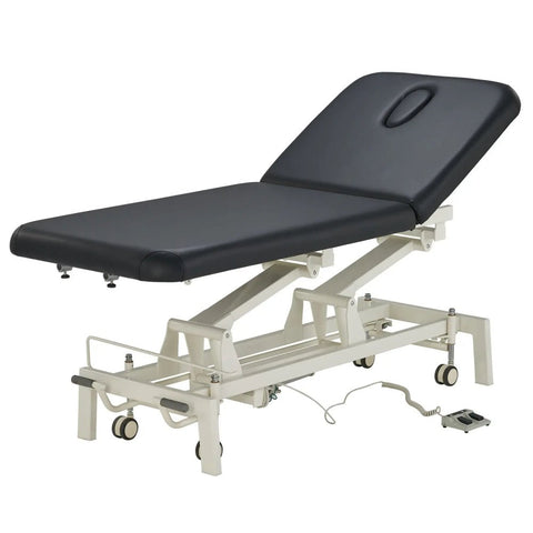 VIVINOVA® German Dewert® Motor Davos - Tilt 2 Section Electric Massage Table for Therapy RMT Treatment Bed Black - GreenLife - Electric Massage Table