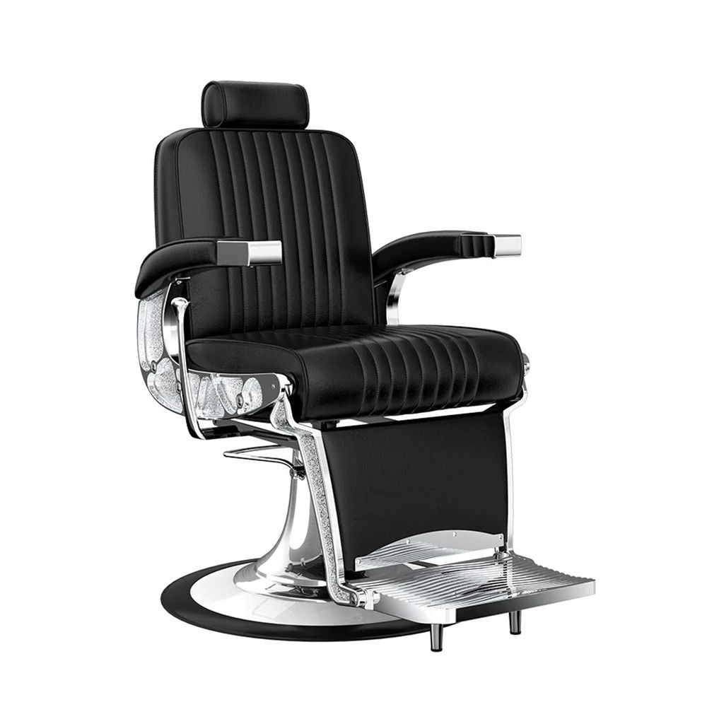 H.Master ® Vintage Barber Chair Reclining Chair with Adjustable Backrest - GreenLife - Barber Chair