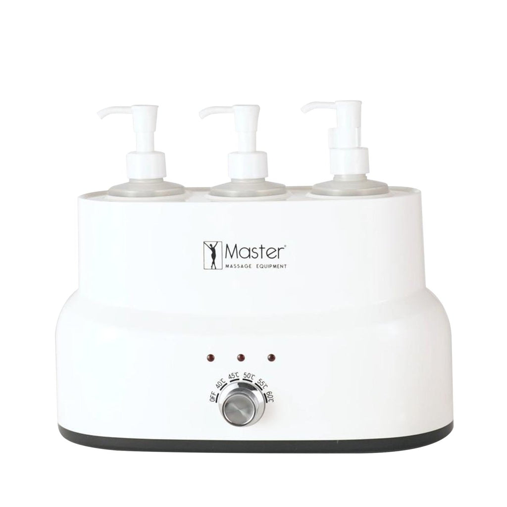 Three Bottle Massage Oil Warmer