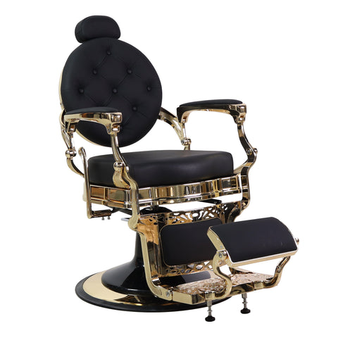 GreenLife ® Classic Barber Chair for Salon with Gold Frame 50839-E1