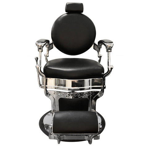 Flat-style back & seat Barber chair with sliver metal frame A601