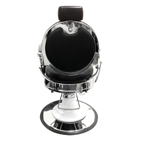 Flat-style back & seat Barber chair with sliver metal frame A601