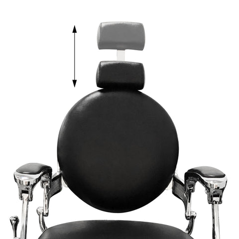 Flat-style back & seat Barber chair with sliver metal frame A601