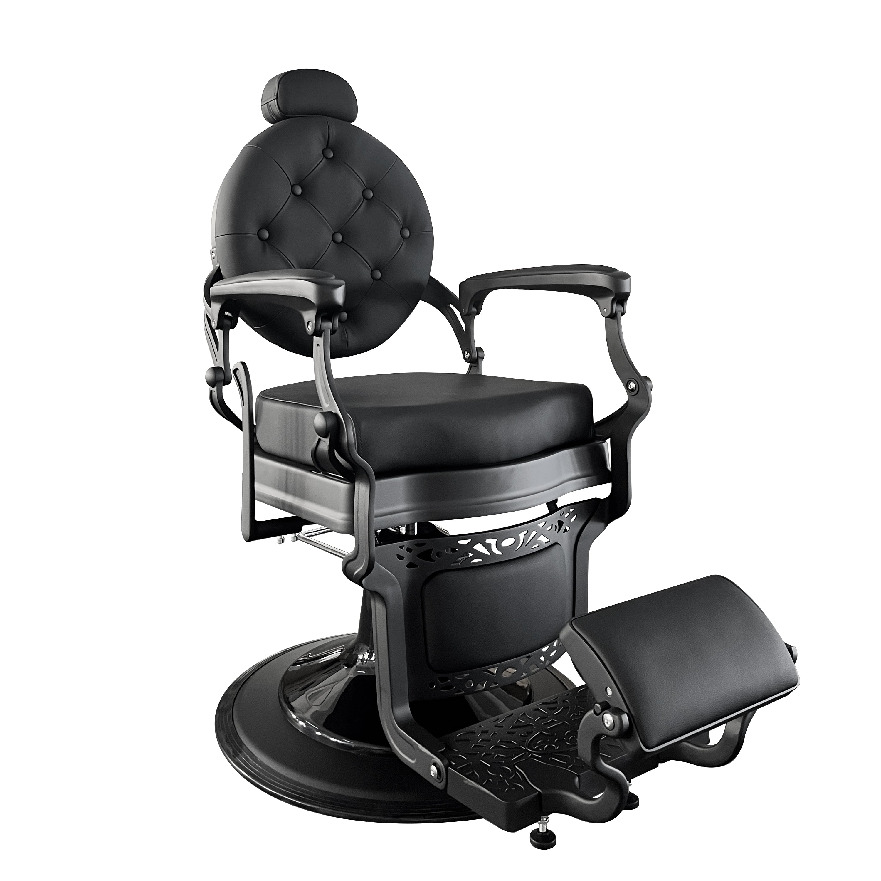 Matt Black Barber Chair 50839-E1 Modern Salon Chair for SPA and SALONS - GreenLife Canada