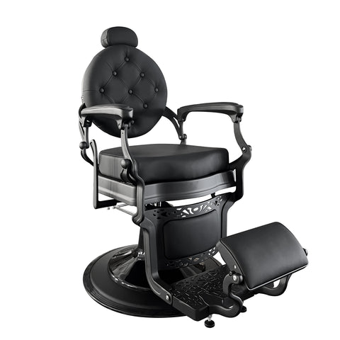 Matt Black Barber Chair 50839-E1 Modern Salon Chair for SPA and SALONS - GreenLife Canada