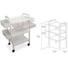 Silhouet Tone ® Ml100 Three Steel Shelves Trolley Cart 413215