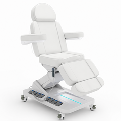 GreenLife® Mena 360° Swivel Mobile Electric Facial Bed & Aesthetic Treatment Chair with Lockable Wheels | 4 Motors, Hand & Foot Controls（±180°）