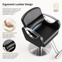 Greenlife Collection Hydraulic Styling Chair with Ergonomic Crescent Lumbar Support