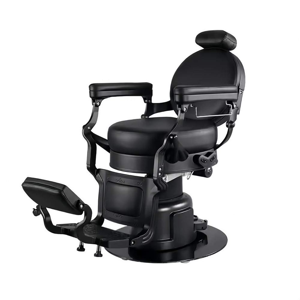 H.Master® Radiant-11  2-motor Electric Barber Chair Anitique Retro Italian Style Black - Greenlife - Barber Chair