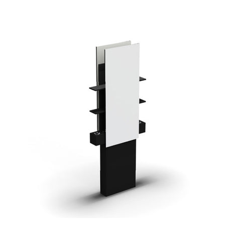 Lanvain ® Nola Double STYLING STATIONS Black with rectangular mirrors. No electric sockets - Greenlife - Mirror Stations