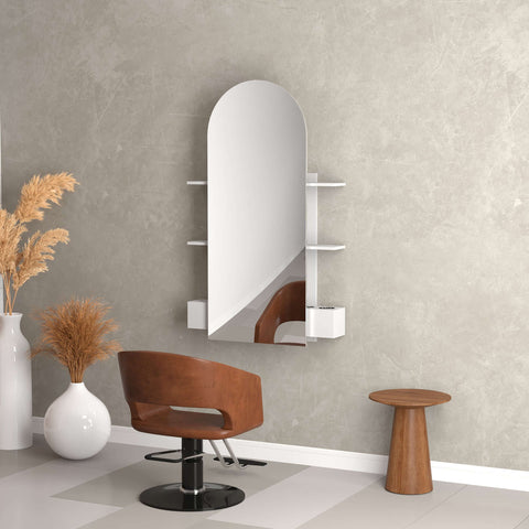 Lanvain ® Nola Salon Mirror Station on wall unit SS1