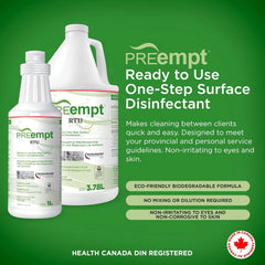 PreEmpt RTU Surface Disinfectant Liquid 1L PRE-11101 / 3.78L PRE-11105