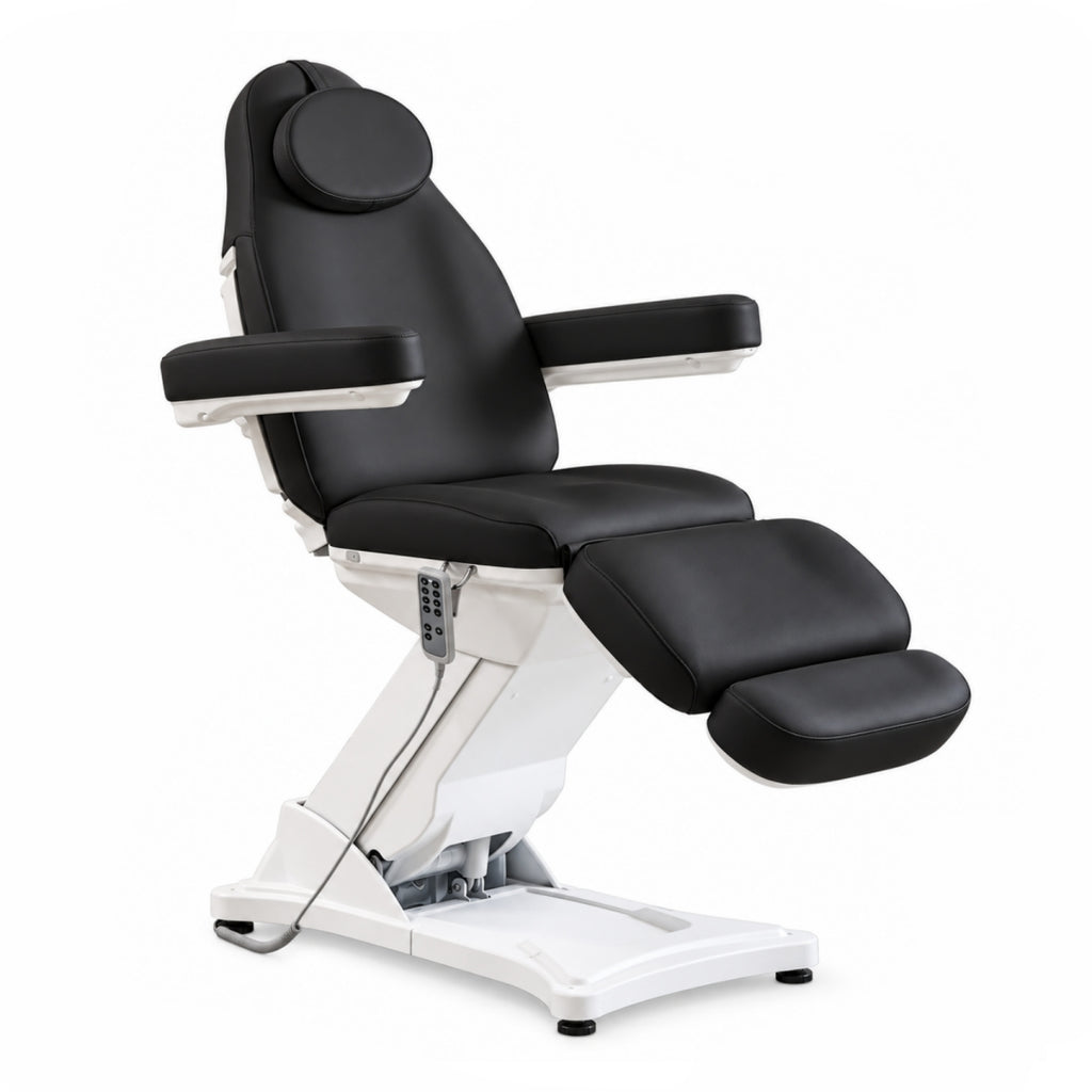 SalonLand QT2 4-Motor + Heating Electric Facial Bed Esthetician Chair with Foot Control or QT1 without Foot Control & Heating