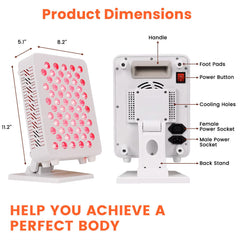 60S 60pcs beads Touch Screen Pdt Medical Led Devices Red Light Therapy Machine for Facial 660nm 850nm Wavelength
