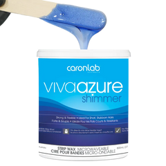 Caronlab Soft Wax Viva Azure Shimmer Strip Wax - Microwaveable 800ml CL-2WSVA8