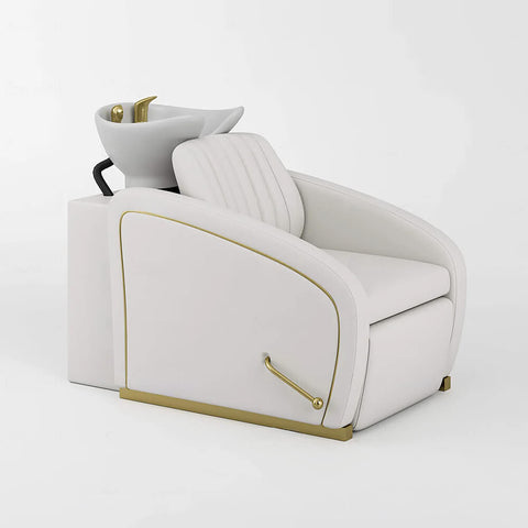 YOOCELL®  Backwash Shampoo Unit Chairs with Adjustable White Ceramic Basin AG8249 - Greenlife - Shampoo Unit