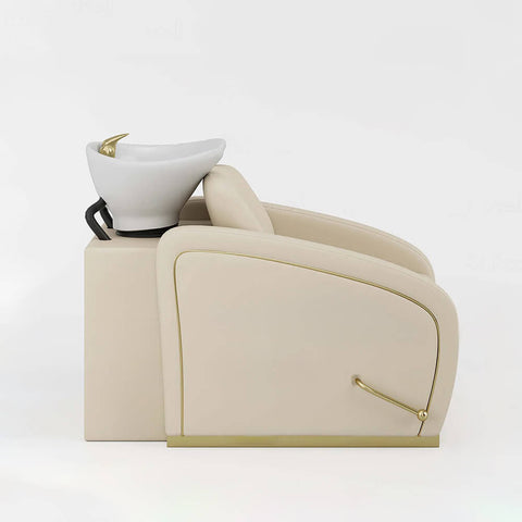 YOOCELL®  Backwash Shampoo Unit Chairs with Adjustable White Ceramic Basin AG8249 - Greenlife - Shampoo Unit