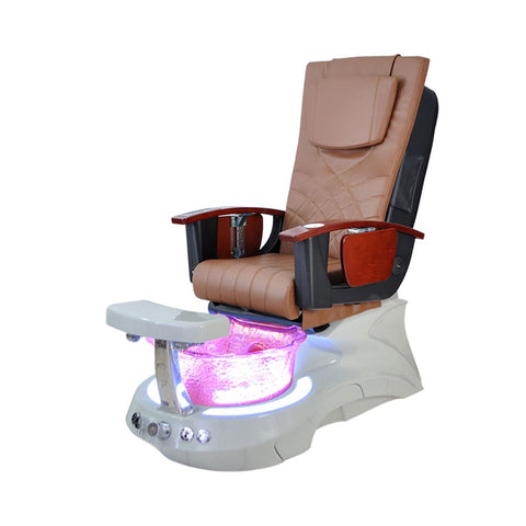 Pedicure Massage Chair with Scallop Glass Sink for Salon/Pedispa - Greenlife - Pedicure Chair
