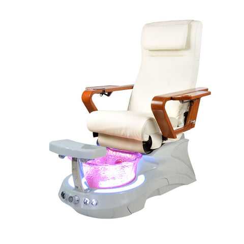 Pedicure Massage Chair with Scallop Glass Sink for Salon/Pedispa - Greenlife - Pedicure Chair