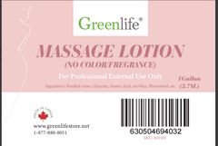 Massage Lotion (No Color, No Fragrance) 1 Gallon (3.78L) - GreenLife - Massage Lotion