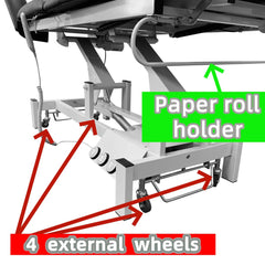 GreenLife ® Thomas II Power Chiro bed with 4 external wheels, Medical cNus 2 motors, Double gas rod hydraulic support leg part &  Paper roll holder