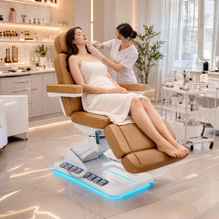 Greenlife Luna3 360°(±180°) Swivel 4 Motors Electric Facial bed Aesthetic Chair / or with 3 parts Heating Square foot pedals