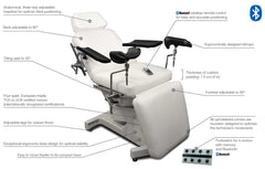 Silhouet-Tone ® Md 100 4-Motor Electric Medical Chair 412252 With Adjustable And Removable Stirrups And Arm Rests - Made In Canada