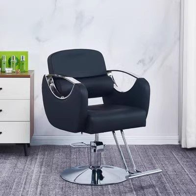 Modern All - Purpose Hydraulic Styling Chair with Silver Armrest - GreenLife - 