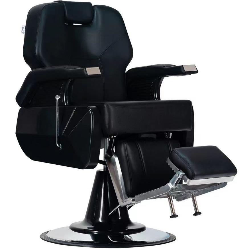 Premium Black Extra Wide Hydraulic Recline Barber Chair - GreenLife - Barber chair