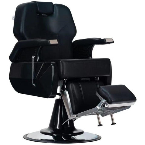 Premium Black Extra Wide Hydraulic Recline Barber Chair - GreenLife - Barber chair