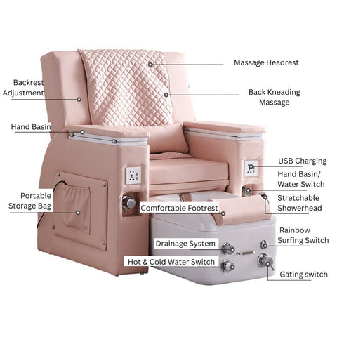 Bella Elite Massage Pedicure Chair - GreenLife - Pedicure Chair