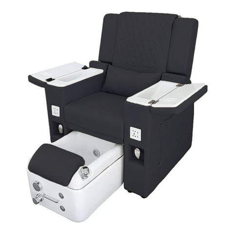 Electric Massage Pedicure Chair Foot Spa Sofa - with Wide Tap Handle Beige - Grey Color - GreenLife - Pedicure Chair