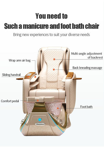 Greenlife® Electric Reclining Pedicure Chair Modern Foot Chair Shiatsu Massage Spa Chair - Greenlife -  Pedicure Chair