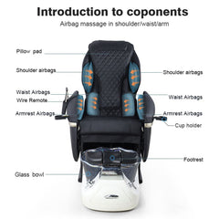 Greenlife Luxury Spa Massage Pedicure Chair 8613 for Nail Salon- Greenlife - Pedicure Chair