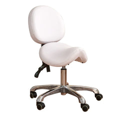 Ergonomic Saddle Stool with Backrest