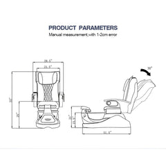 Nail Salon Foot Spa Electric Massage Pedicure Chair