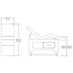 Silhouet-Tone ® Nevada Premium 4 Cushions Electric Spa Bed 412730 (600 Lbs Capacity) - Made In Canada